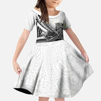 Solomon Islands Nguzunguzu Family Matching Off Shoulder Maxi Dress and Hawaiian Shirt Polynesian Tribal Pattern