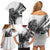 Solomon Islands Nguzunguzu Family Matching Off Shoulder Short Dress and Hawaiian Shirt Polynesian Tribal Pattern