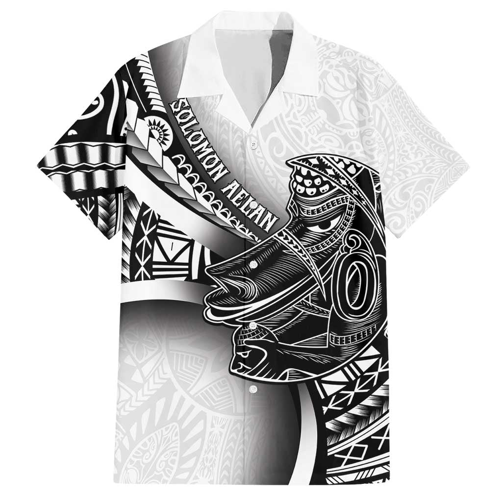 Solomon Islands Nguzunguzu Family Matching Short Sleeve Bodycon Dress and Hawaiian Shirt Polynesian Tribal Pattern