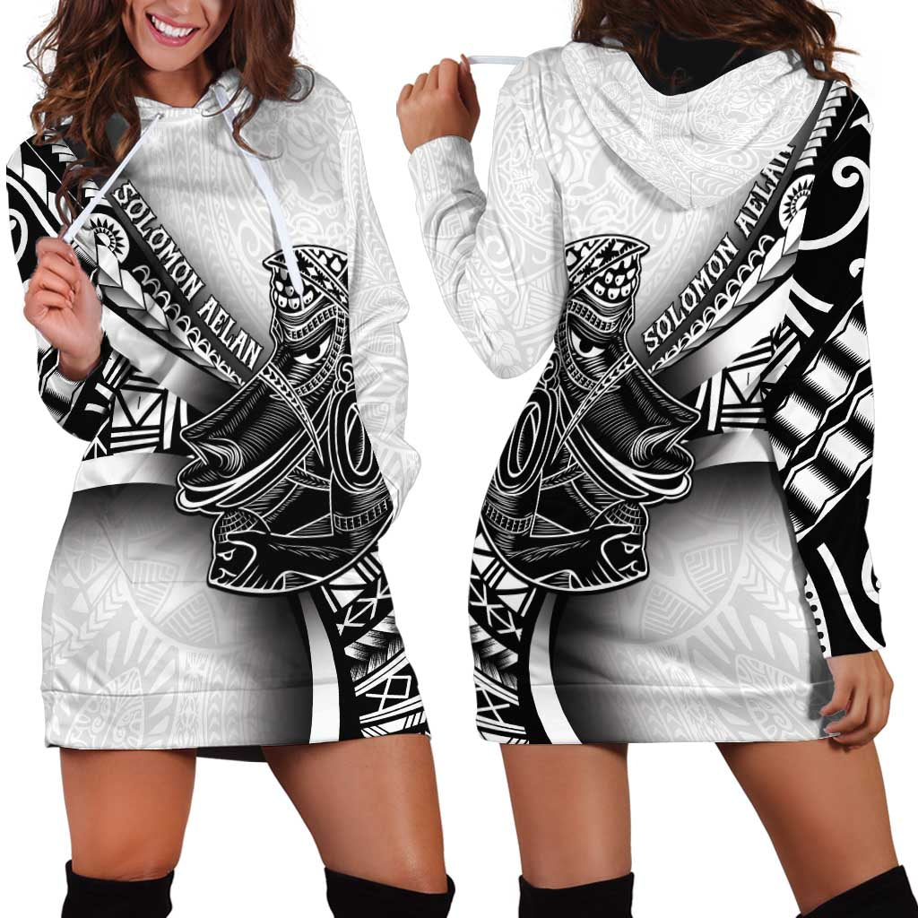 Solomon Islands Nguzunguzu Hoodie Dress Polynesian Tribal Pattern