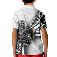 Solomon Islands Nguzunguzu Kid Polo Shirt Polynesian Tribal Pattern