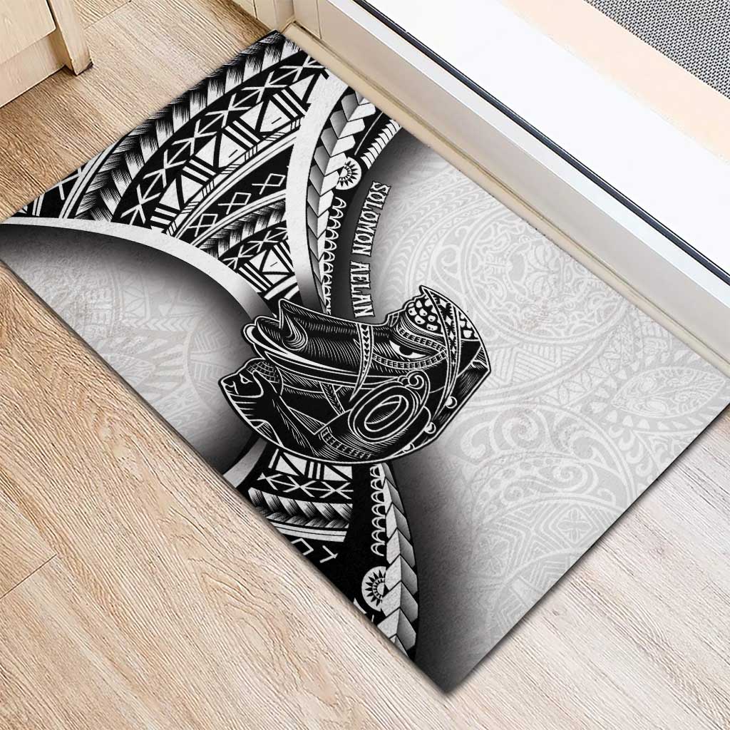 Solomon Islands Nguzunguzu Rubber Doormat Polynesian Tribal Pattern