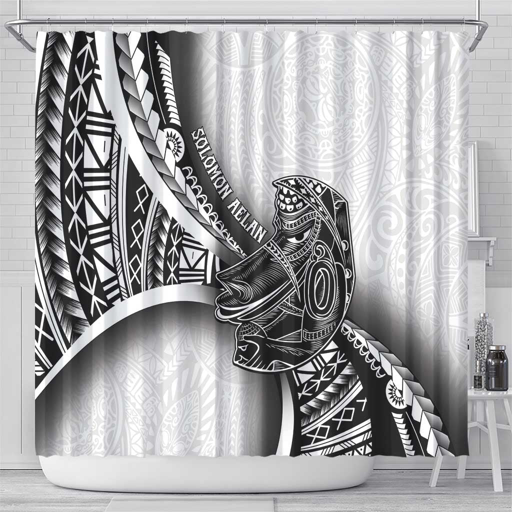 Solomon Islands Nguzunguzu Shower Curtain Polynesian Tribal Pattern