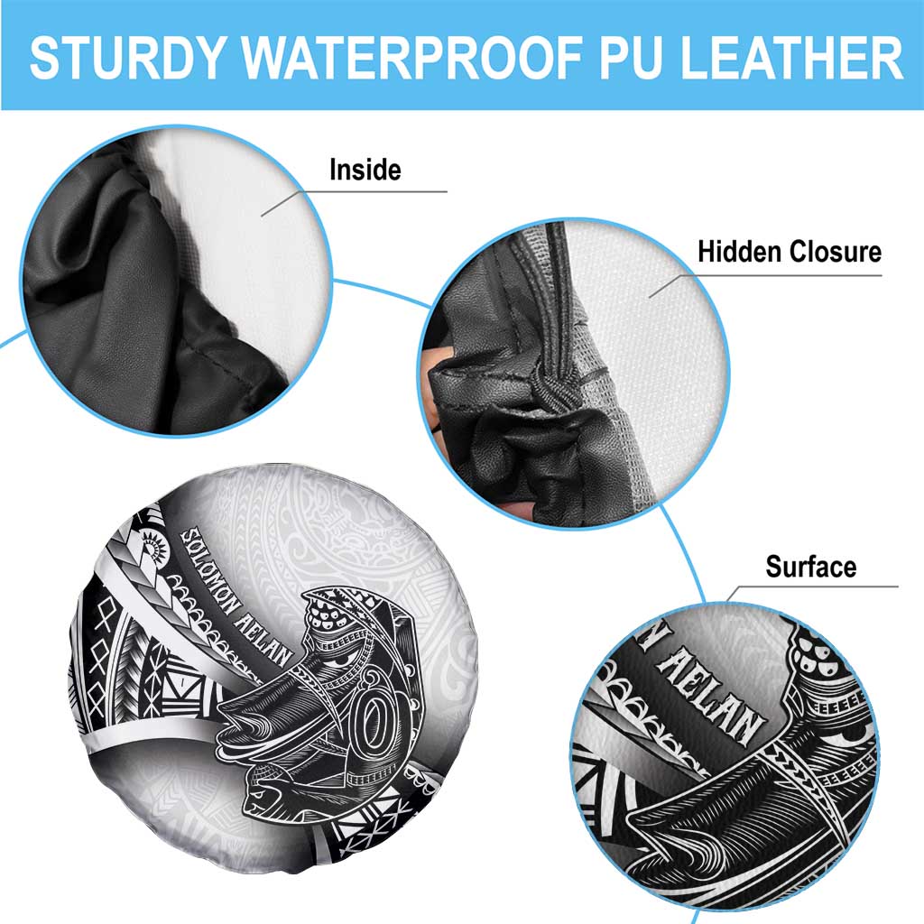 Solomon Islands Nguzunguzu Spare Tire Cover Polynesian Tribal Pattern