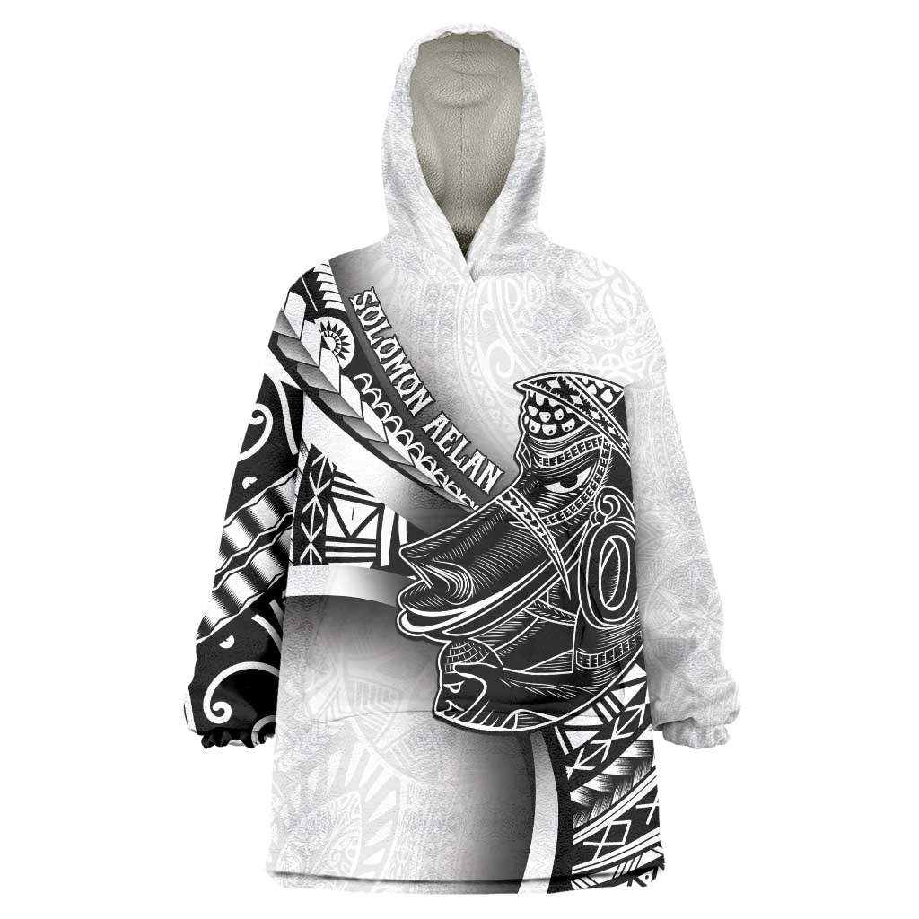 Solomon Islands Nguzunguzu Wearable Blanket Hoodie Polynesian Tribal Pattern
