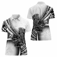 Solomon Islands Nguzunguzu Women Polo Shirt Polynesian Tribal Pattern