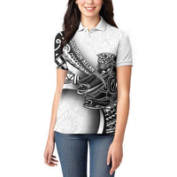 Solomon Islands Nguzunguzu Women Polo Shirt Polynesian Tribal Pattern