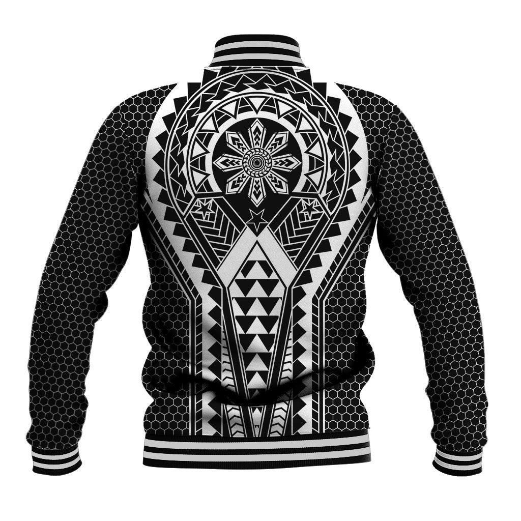 Philippines Batok Tribal Inspired Tattoo Black Baseball Jacket LT05 - Polynesian Pride