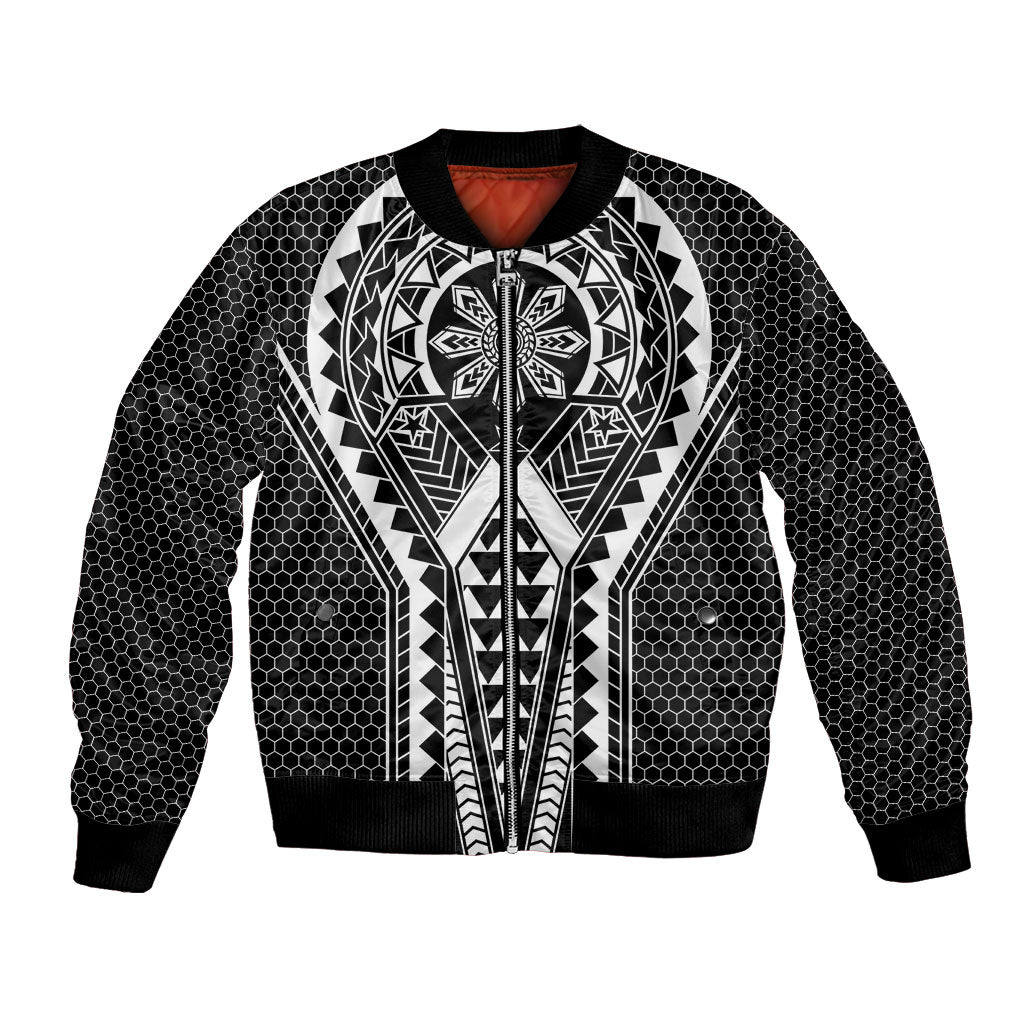 Philippines Batok Tribal Inspired Tattoo Black Bomber Jacket LT05 Unisex Black - Polynesian Pride