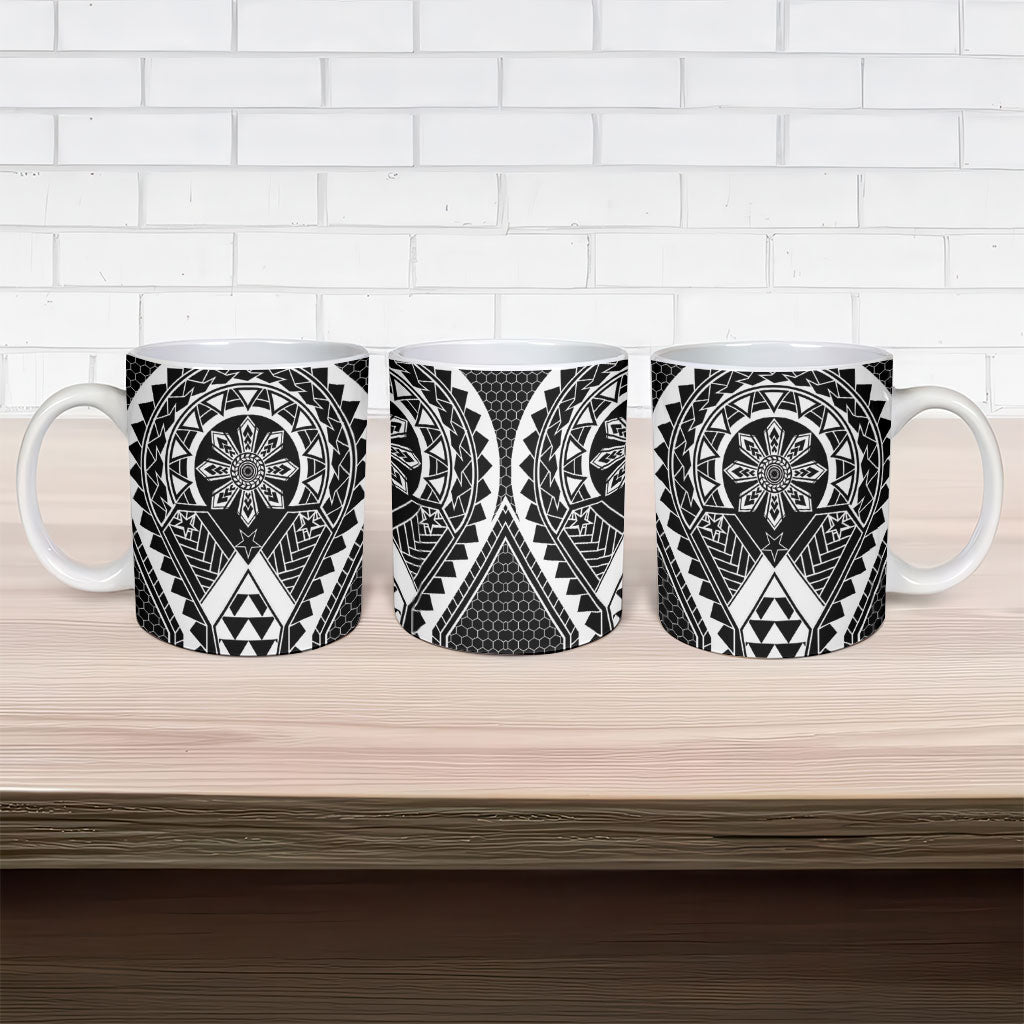 Philippines Batok Tribal Inspired Tattoo Black Ceramic Mug LT05 - Polynesian Pride