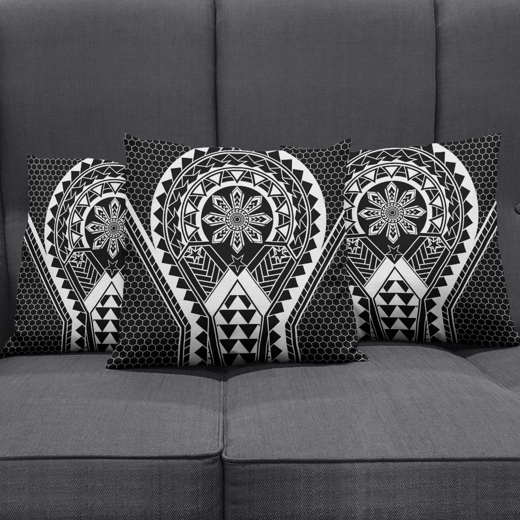 Philippines Batok Tribal Inspired Tattoo Black Pillow Cover LT05 - Polynesian Pride