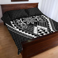 Philippines Batok Tribal Inspired Tattoo Black Quilt Bed Set LT05 - Polynesian Pride