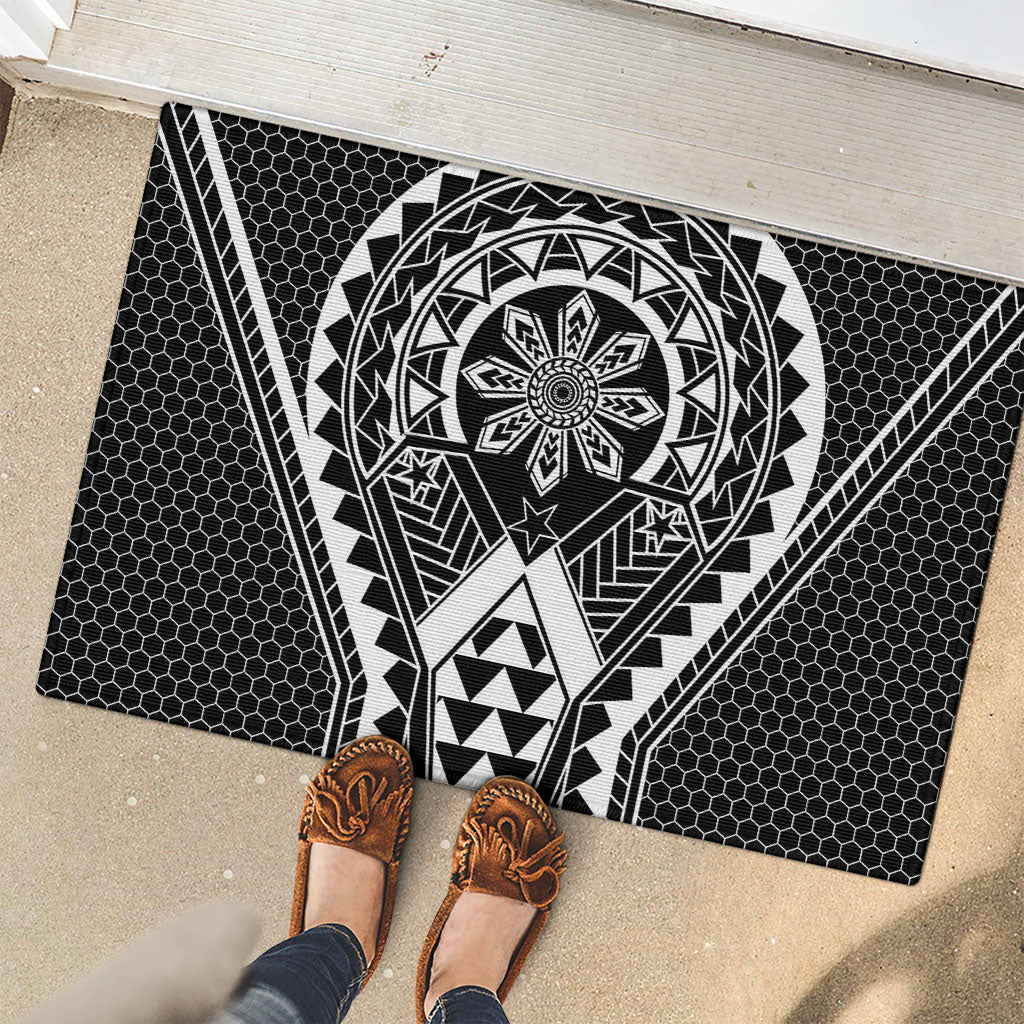 Philippines Batok Tribal Inspired Tattoo Black Rubber Doormat LT05 - Polynesian Pride