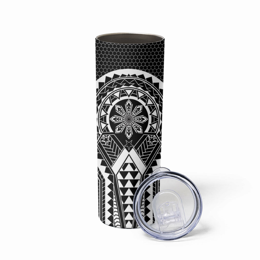 Philippines Batok Tribal Inspired Tattoo Black Skinny Tumbler LT05 - Polynesian Pride