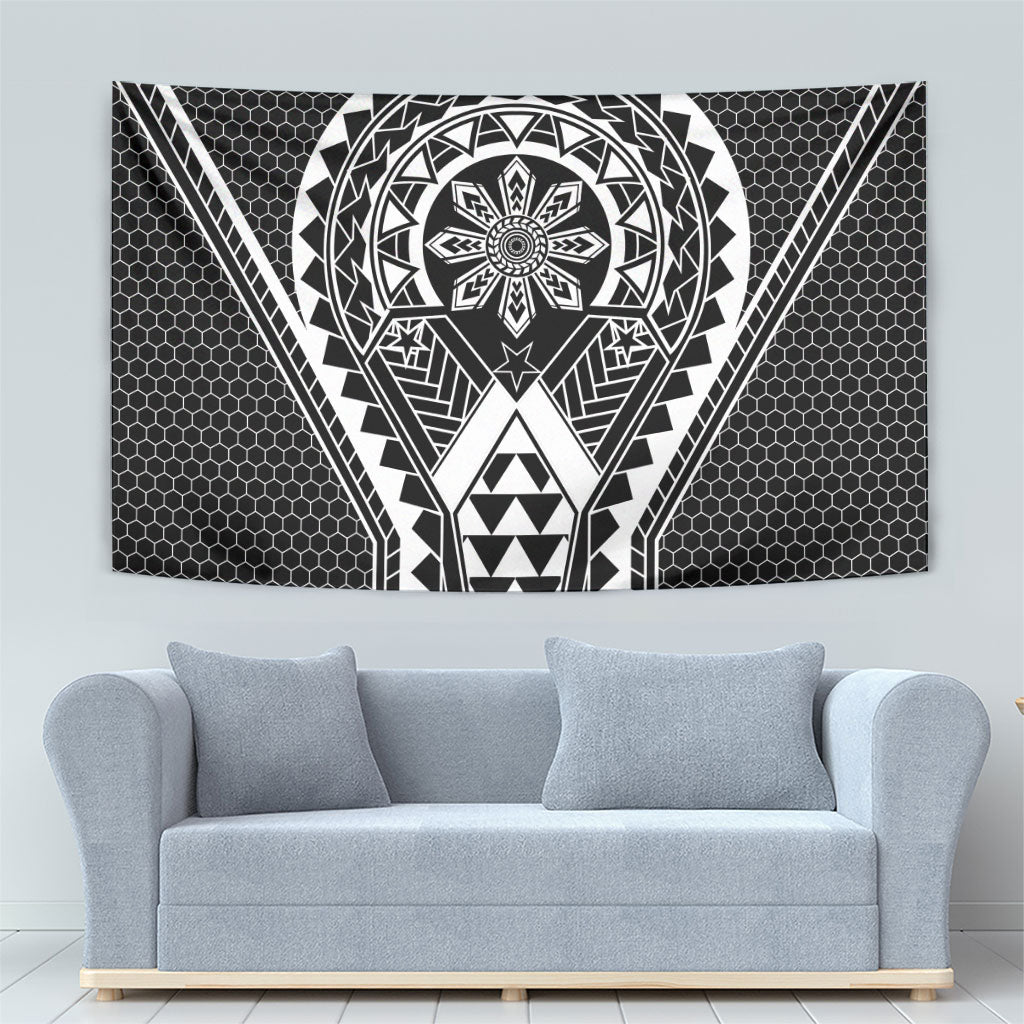 Philippines Batok Tribal Inspired Tattoo Black Tapestry LT05 - Polynesian Pride