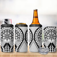 Philippines Batok Tribal Inspired Tattoo White 4 in 1 Can Cooler Tumbler LT05 - Polynesian Pride