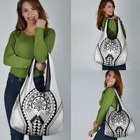 Philippines Batok Tribal Inspired Tattoo White Grocery Bag LT05 - Polynesian Pride