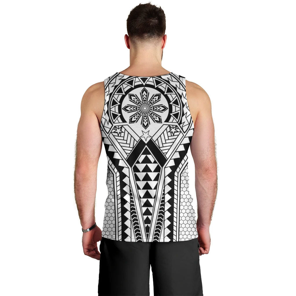 Philippines Batok Tribal Inspired Tattoo White Men Tank Top LT05 - Polynesian Pride