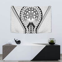 Philippines Batok Tribal Inspired Tattoo White Tapestry LT05 - Polynesian Pride
