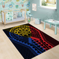 Philippines Batok Tribal Inspired Tattoo Area Rug LT05 - Polynesian Pride