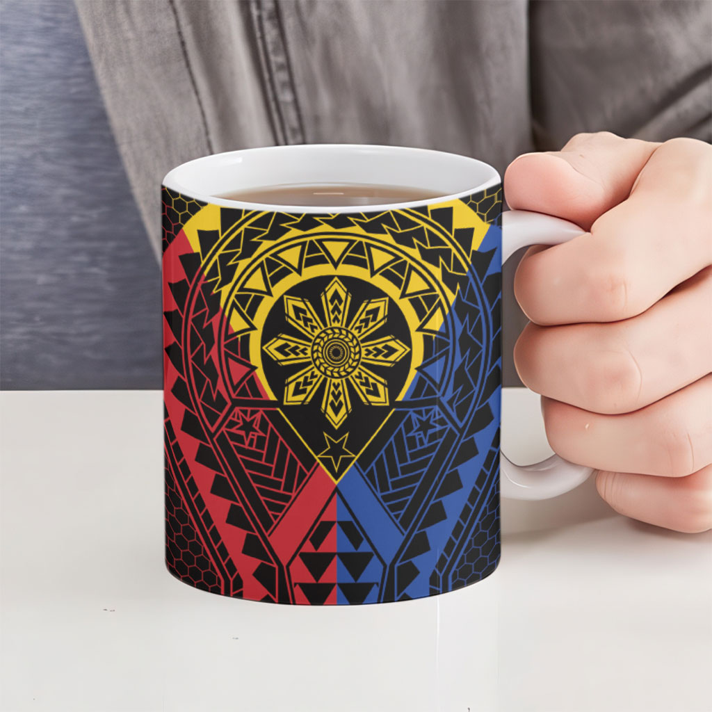 Philippines Batok Tribal Inspired Tattoo Ceramic Mug LT05 - Polynesian Pride
