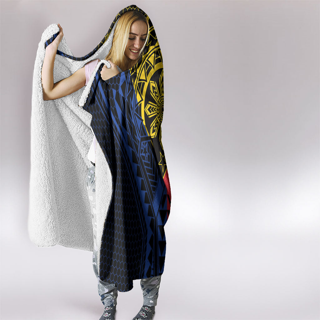 Philippines Batok Tribal Inspired Tattoo Hooded Blanket LT05 - Polynesian Pride