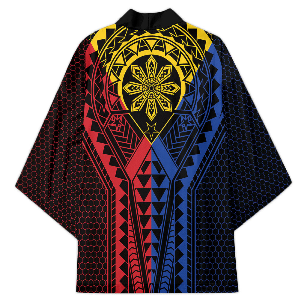 Philippines Batok Tribal Inspired Tattoo Kimono LT05 - Polynesian Pride