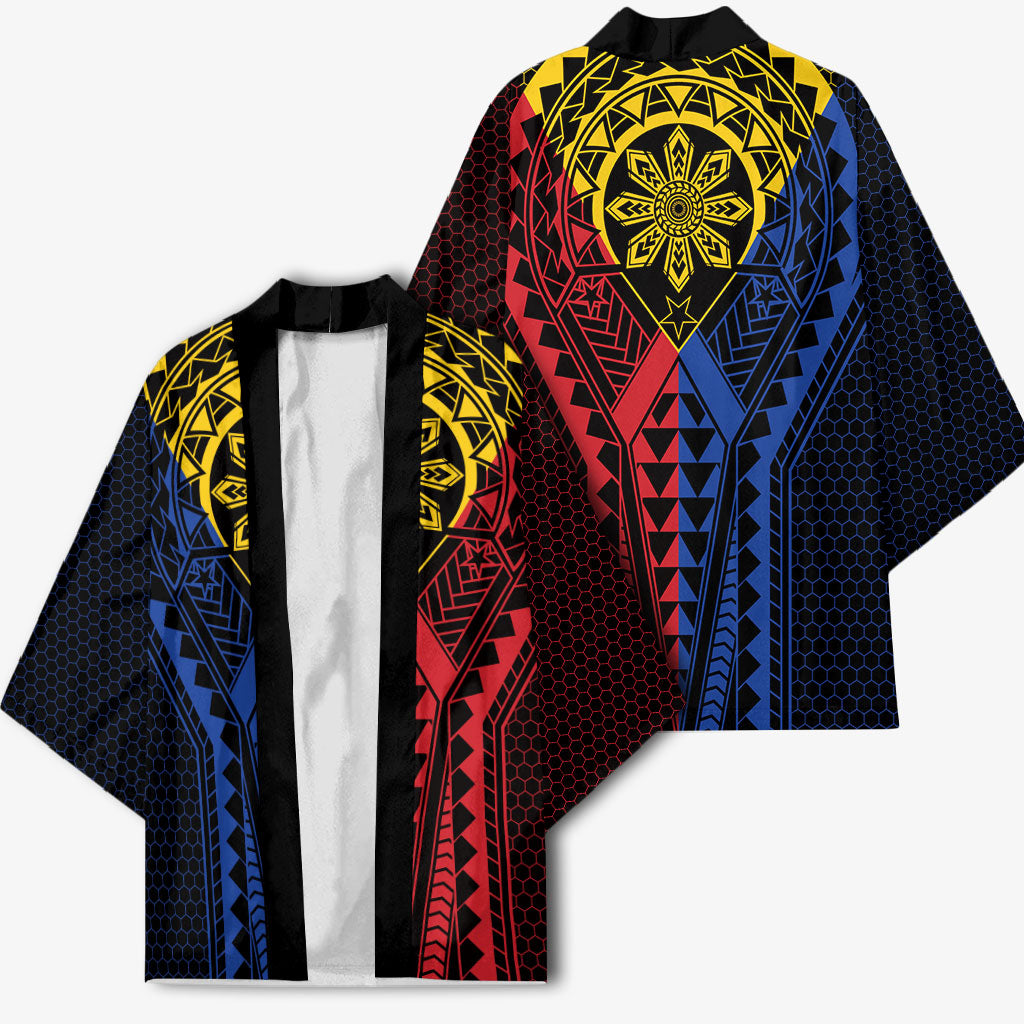 Philippines Batok Tribal Inspired Tattoo Kimono LT05 - Polynesian Pride