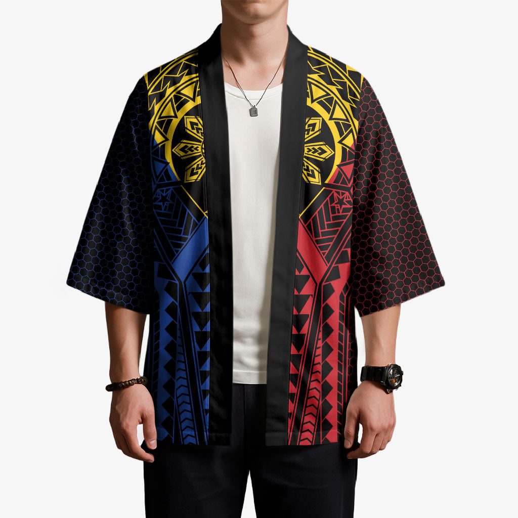 Philippines Batok Tribal Inspired Tattoo Kimono LT05 - Polynesian Pride