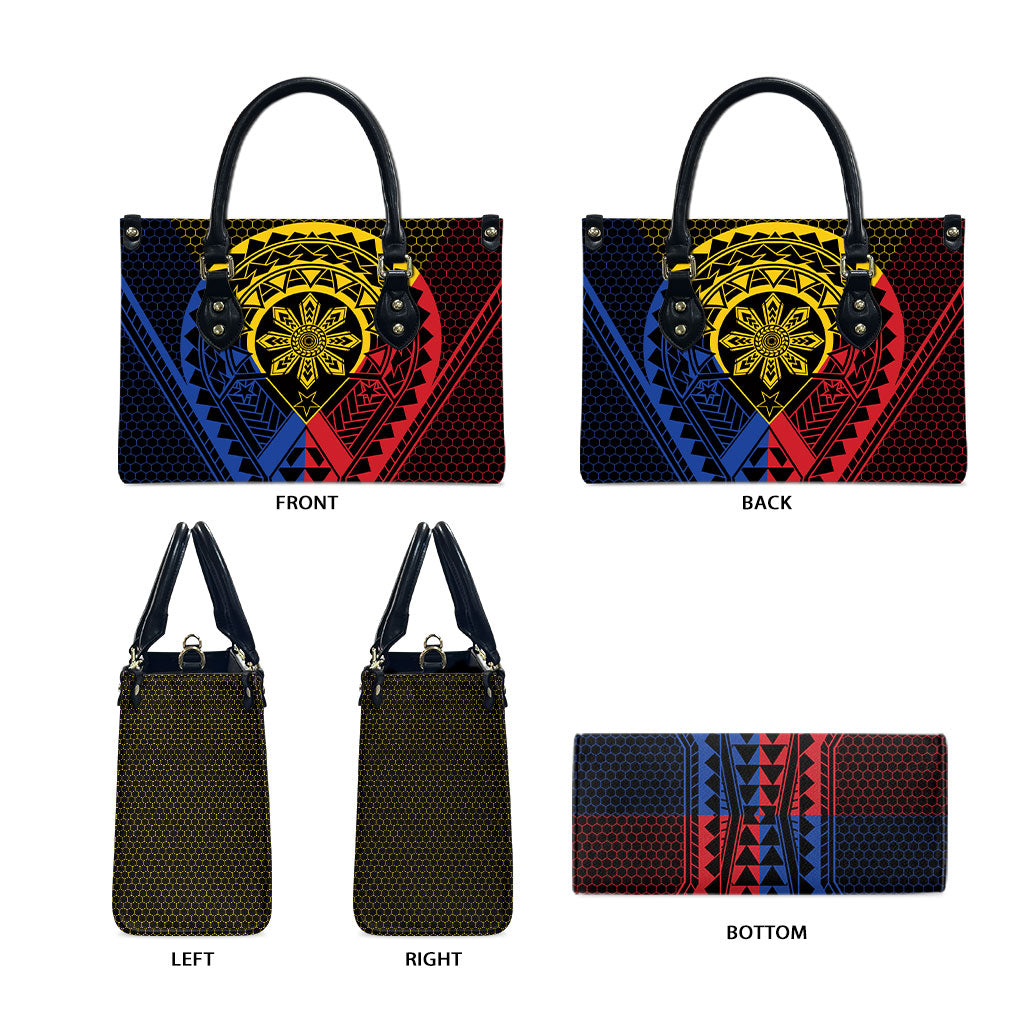 Philippines Batok Tribal Inspired Tattoo Leather Bag LT05 - Polynesian Pride