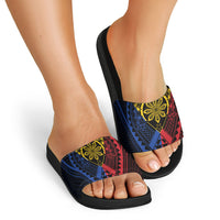 Philippines Batok Tribal Inspired Tattoo Slide Sandals LT05 - Polynesian Pride