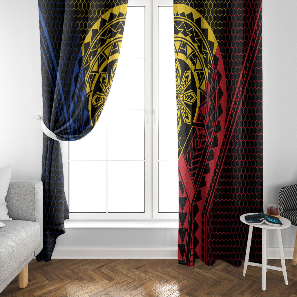 Philippines Batok Tribal Inspired Tattoo Window Curtain LT05 - Polynesian Pride