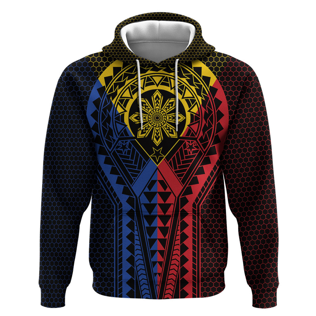 Philippines Batok Tribal Inspired Tattoo Zip Hoodie LT05 Pullover Hoodie Multicolor - Polynesian Pride