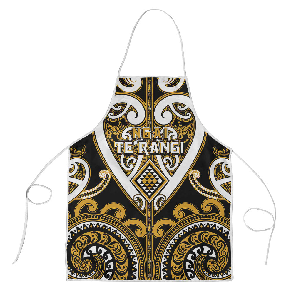 Aotearoa Ngai Te Rangi Apron Maori Tribal Pattern LT05 Gold - Polynesian Pride