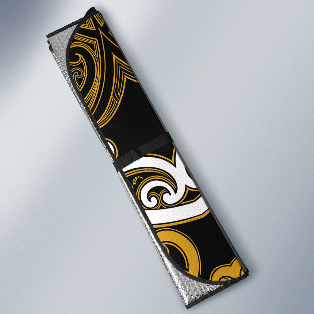 Aotearoa Ngai Te Rangi Auto Sun Shade Maori Tribal Pattern LT05 - Polynesian Pride