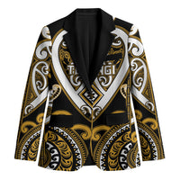 Custom Aotearoa Ngai Te Rangi Blazer Maori Tribal Pattern LT05 Unisex Gold - Polynesian Pride