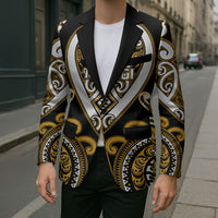 Custom Aotearoa Ngai Te Rangi Blazer Maori Tribal Pattern LT05 - Polynesian Pride