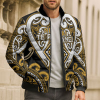 Custom Aotearoa Ngai Te Rangi Bomber Puffer Jacket Maori Tribal Pattern LT05 - Polynesian Pride