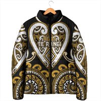 Custom Aotearoa Ngai Te Rangi Padded Jacket Maori Tribal Pattern LT05 - Polynesian Pride