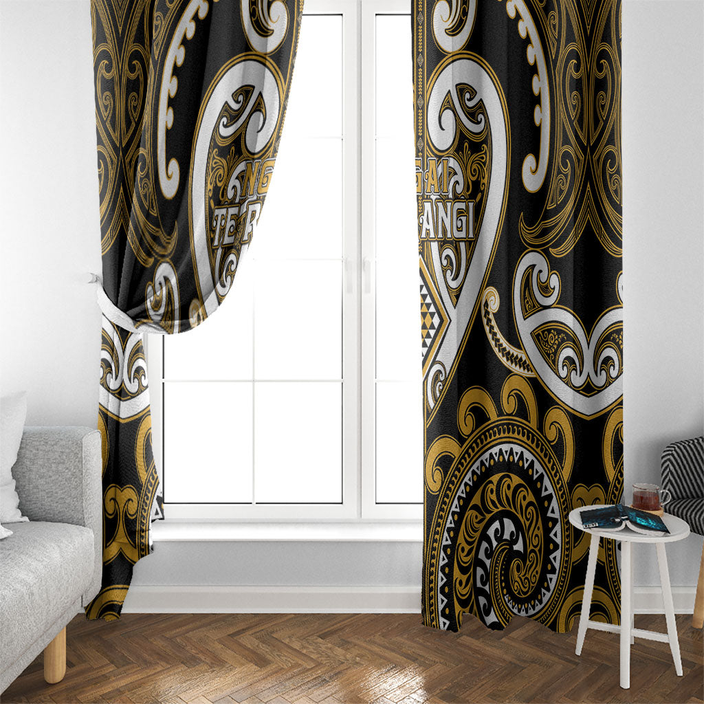 Aotearoa Ngai Te Rangi Window Curtain Maori Tribal Pattern LT05 - Polynesian Pride