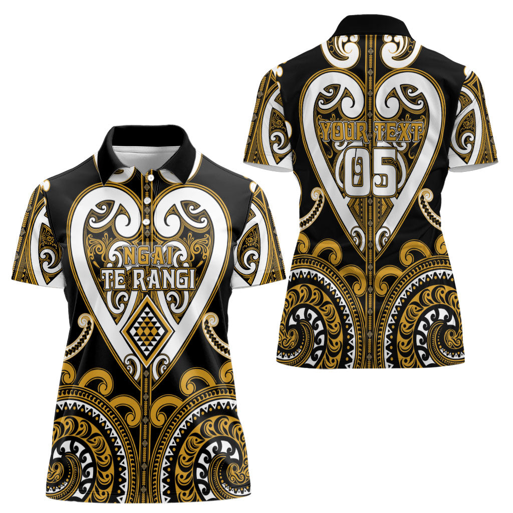 Custom Aotearoa Ngai Te Rangi Women Polo Shirt Maori Tribal Pattern LT05 - Polynesian Pride