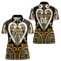 Custom Aotearoa Ngai Te Rangi Women Polo Shirt Maori Tribal Pattern LT05 - Polynesian Pride