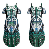 Custom Aotearoa Ngati Ranginui Couples Matching Summer Maxi Dress and Long Sleeve Button Shirt Maori Tribal Pattern LT05 - Polynesian Pride