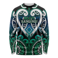 Custom Aotearoa Ngati Ranginui Long Sleeve Shirt Maori Tribal Pattern LT05 Unisex Cyan - Polynesian Pride