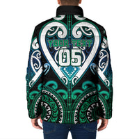 Custom Aotearoa Ngati Ranginui Padded Jacket Maori Tribal Pattern LT05 - Polynesian Pride