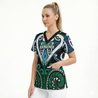 Custom Aotearoa Ngati Ranginui Scrub Top Maori Tribal Pattern LT05 - Polynesian Pride