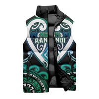 Custom Aotearoa Ngati Ranginui Sleeveless Puffer Jacket Maori Tribal Pattern LT05 - Polynesian Pride