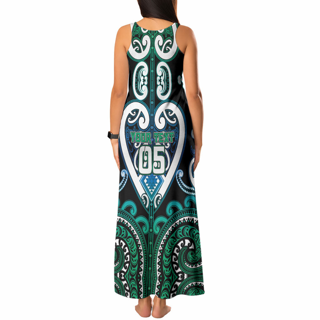 Custom Aotearoa Ngati Ranginui Tank Maxi Dress Maori Tribal Pattern LT05 - Polynesian Pride