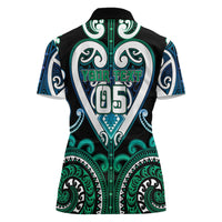 Custom Aotearoa Ngati Ranginui Women Polo Shirt Maori Tribal Pattern LT05 - Polynesian Pride