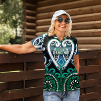 Custom Aotearoa Ngati Ranginui Women Polo Shirt Maori Tribal Pattern LT05 - Polynesian Pride